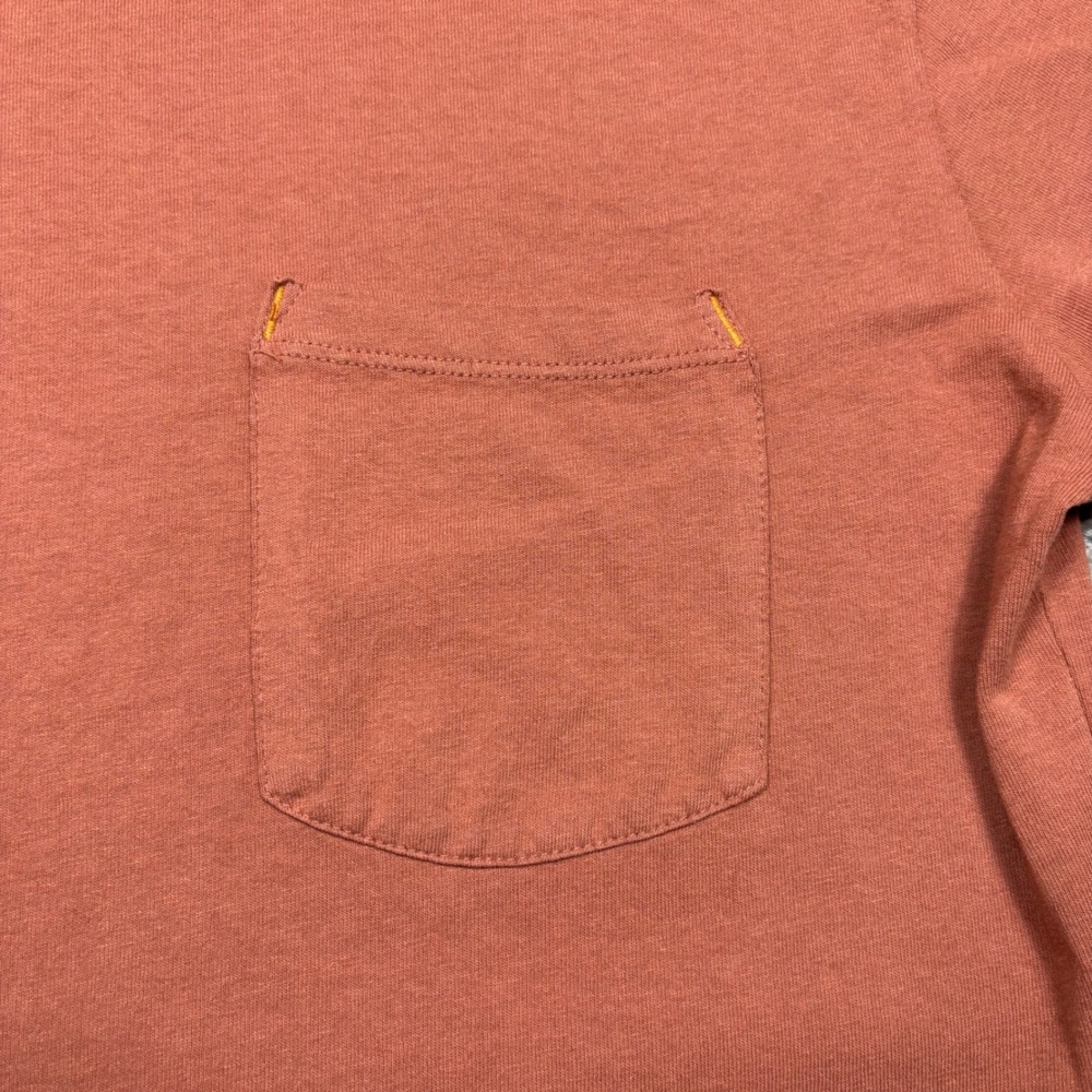 Freenote Cloth Mens Pocket T-Shirt Rust Orange Cotton Made in USA Size M - Picture 7 of 7